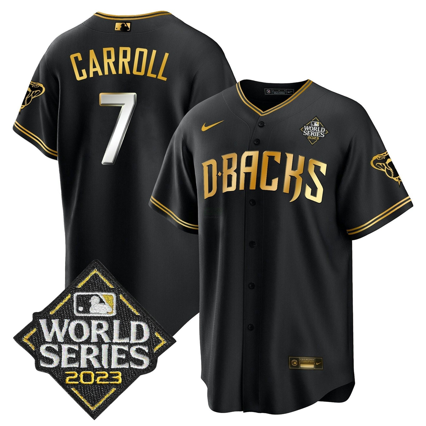 Camisa MLB Men’s 2023 World Series Cool Base Dourada Jersey V2