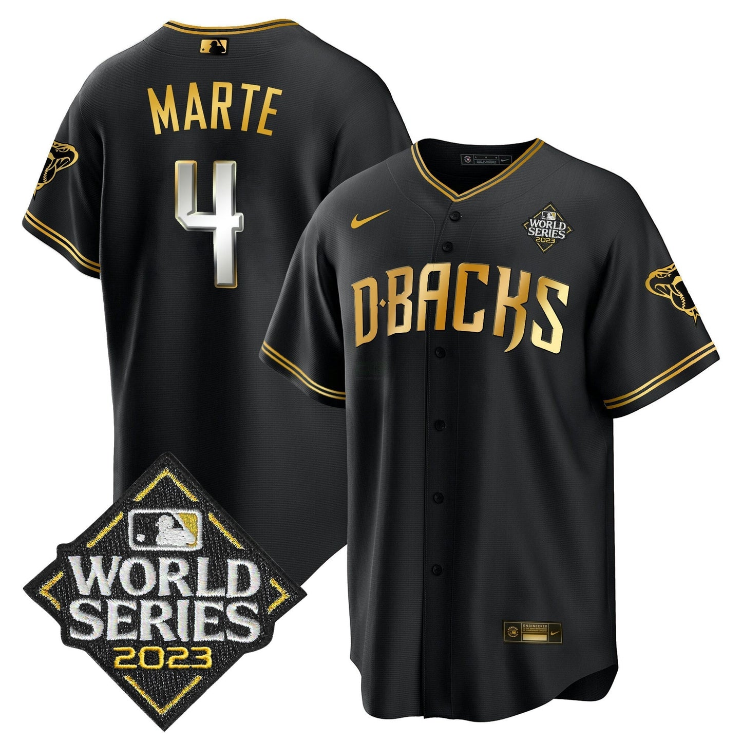 Camisa MLB Men’s 2023 World Series Cool Base Dourada Jersey V2
