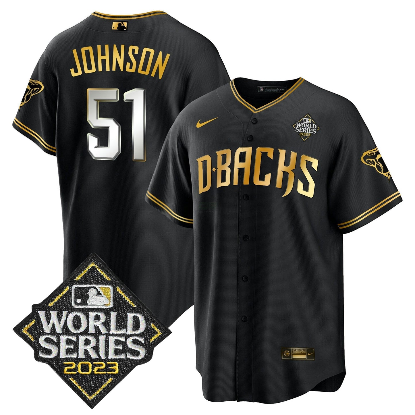 Camisa MLB Men’s 2023 World Series Cool Base Dourada Jersey V2