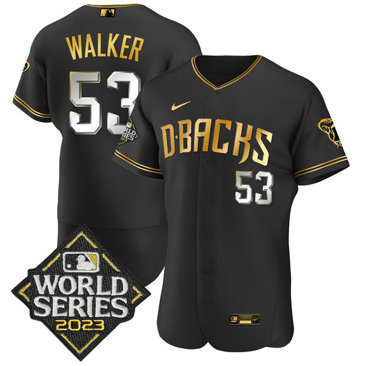 Camisa MLB Men’s 2023 World Series Flex Base Dourada Jersey