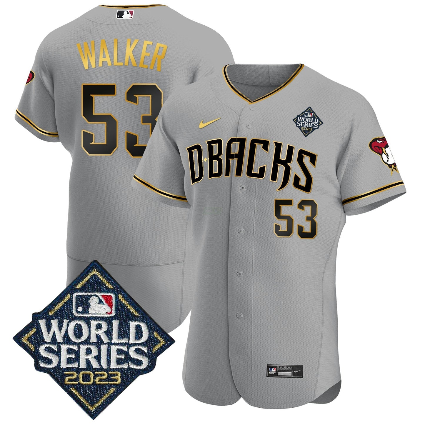 Camisa MLB Men’s 2023 World Series Flex Base Dourada Jersey V2