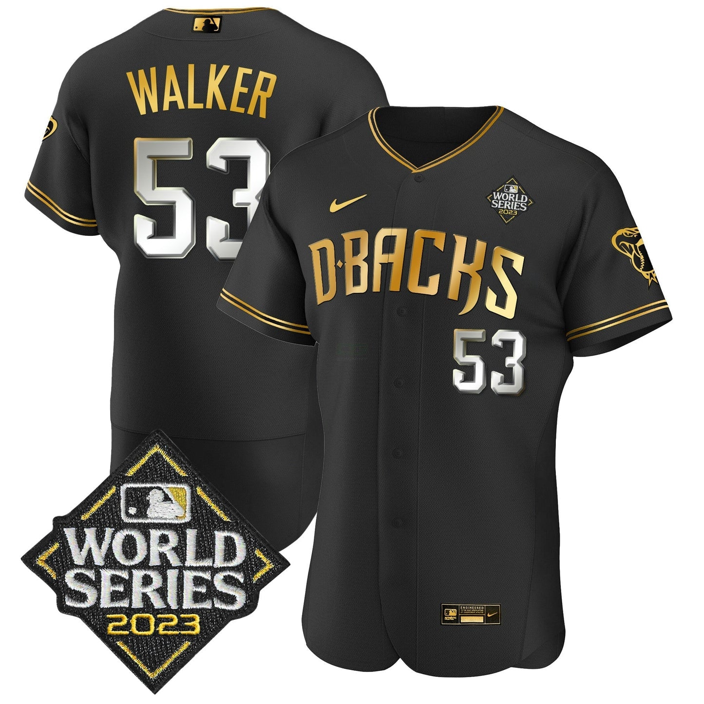 Camisa MLB Men’s 2023 World Series Flex Base Dourada Jersey V2
