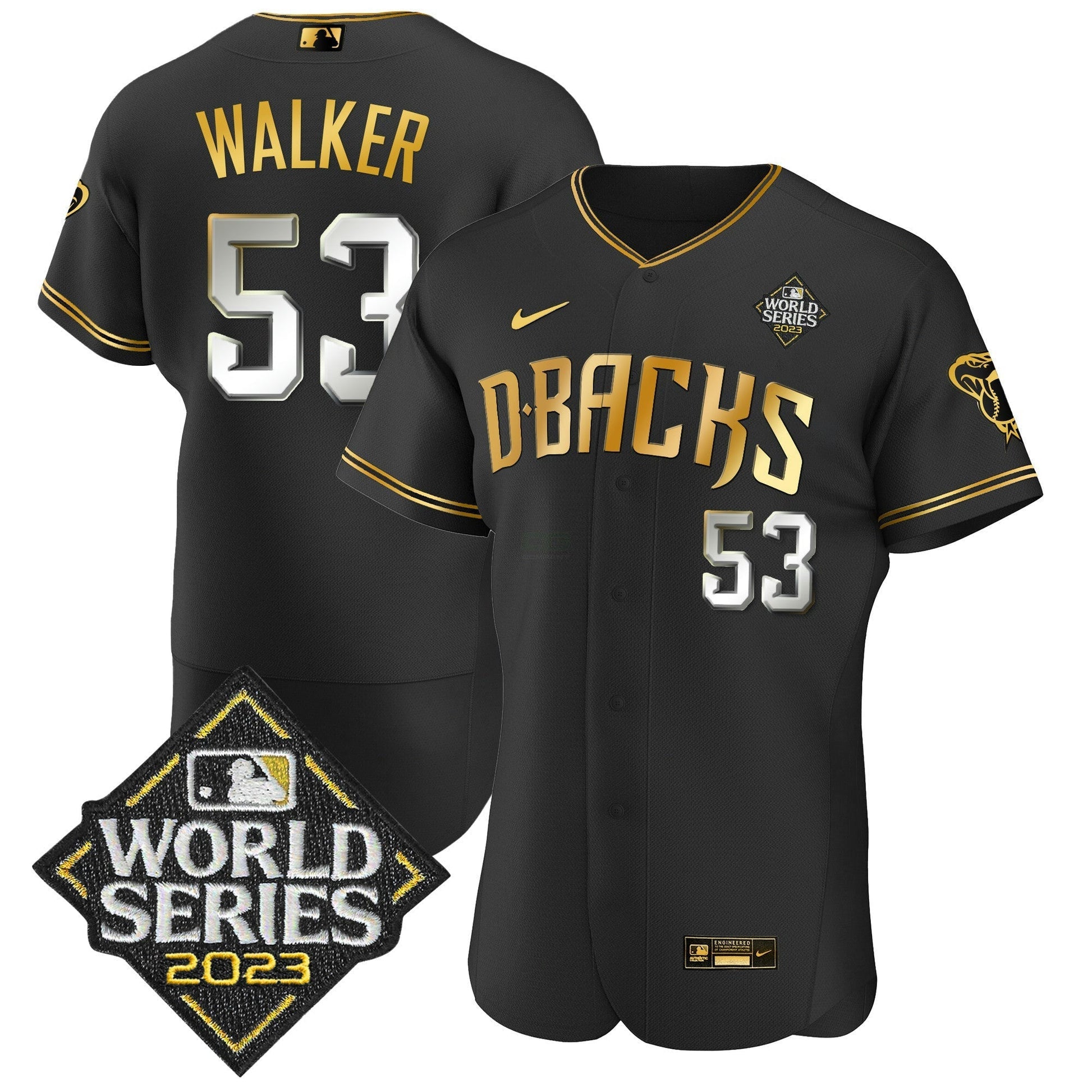 Camisa MLB Men’s 2023 World Series Flex Base Dourada Jersey V2