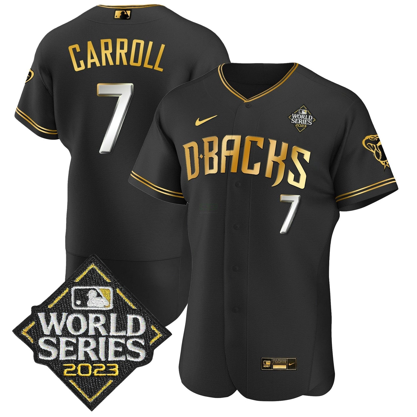 Camisa MLB Men’s 2023 World Series Flex Base Dourada Jersey V2