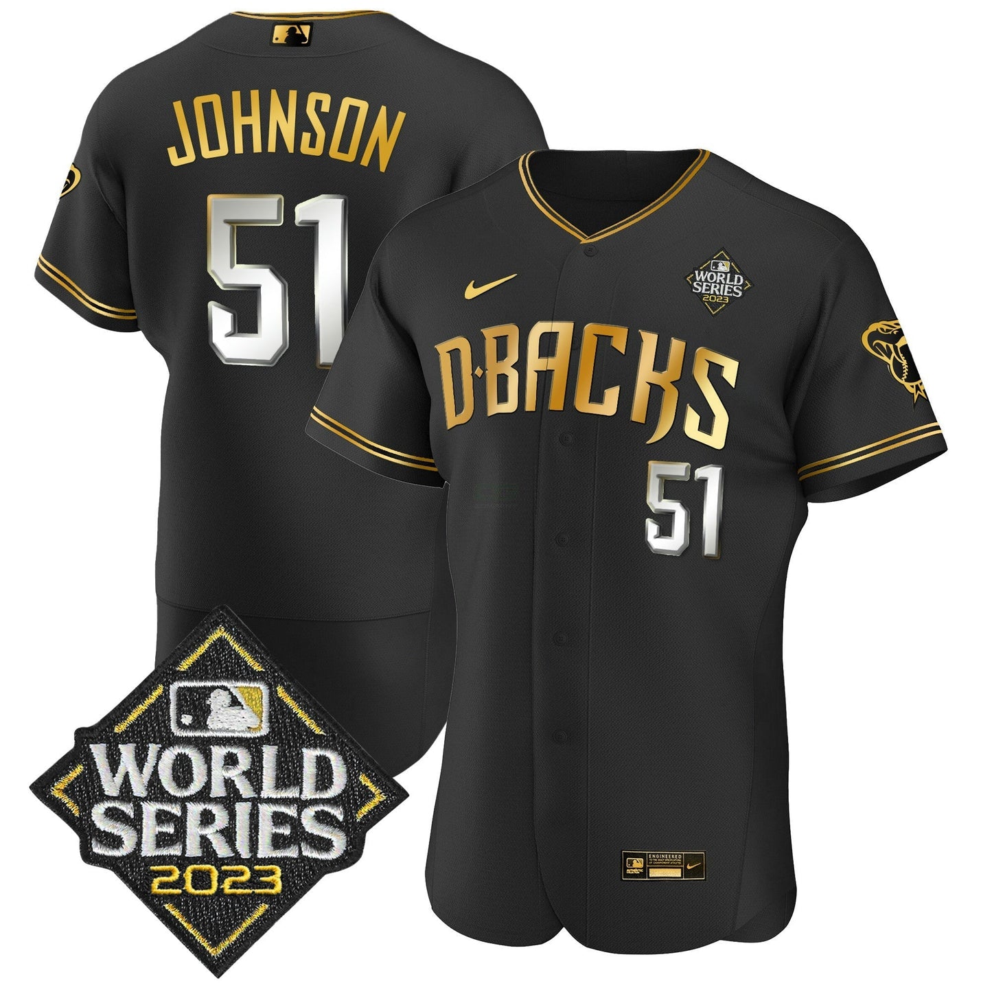 Camisa MLB Men’s 2023 World Series Flex Base Dourada Jersey V2