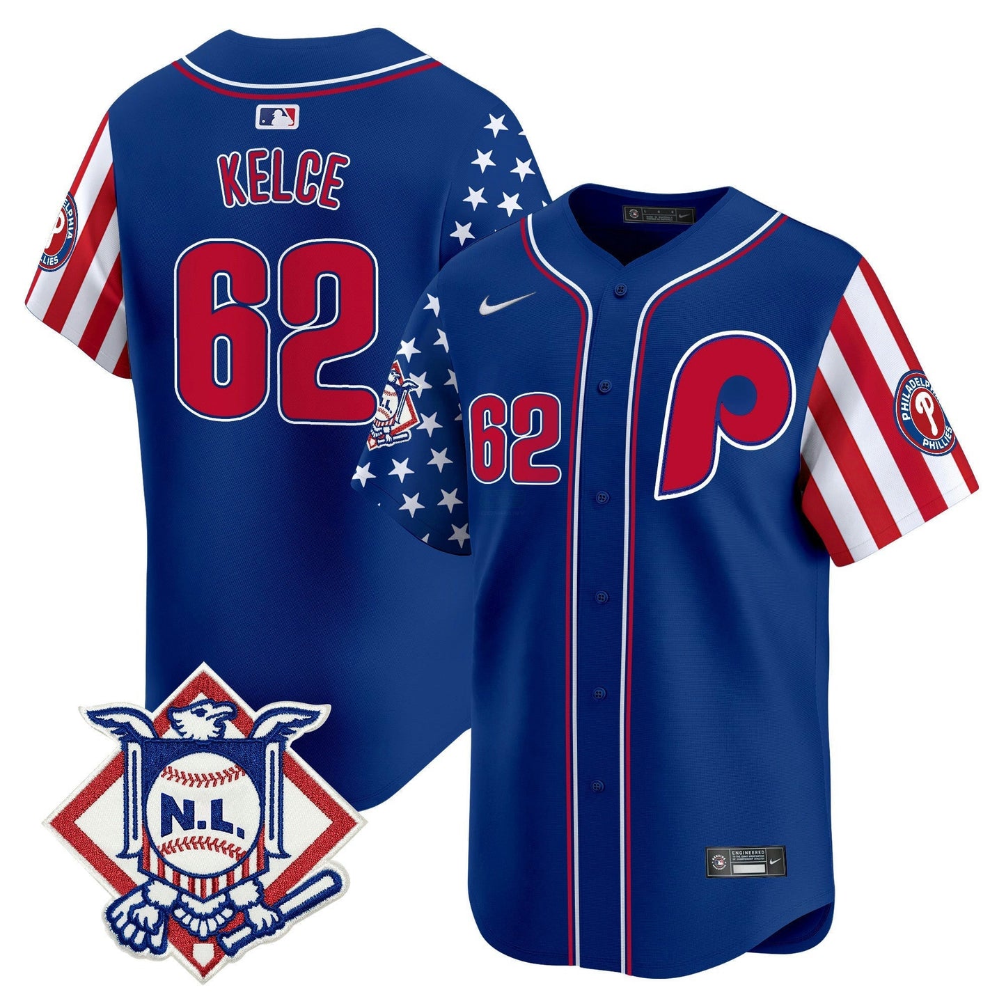 Camisa MLB Philadelphia Phillies Men’s 2024 Fourth of July Vapor Premier Limited Jersey