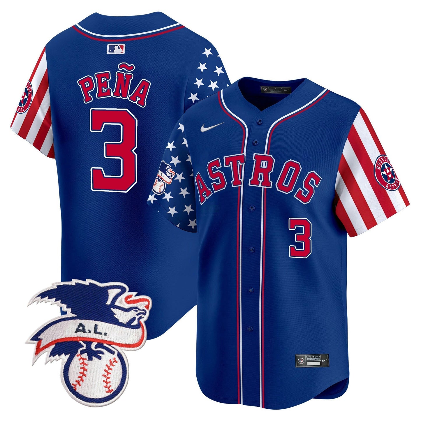 Camisa MLB Houston Astros Men’s 2024 Fourth of July Vapor Premier Limited Jersey