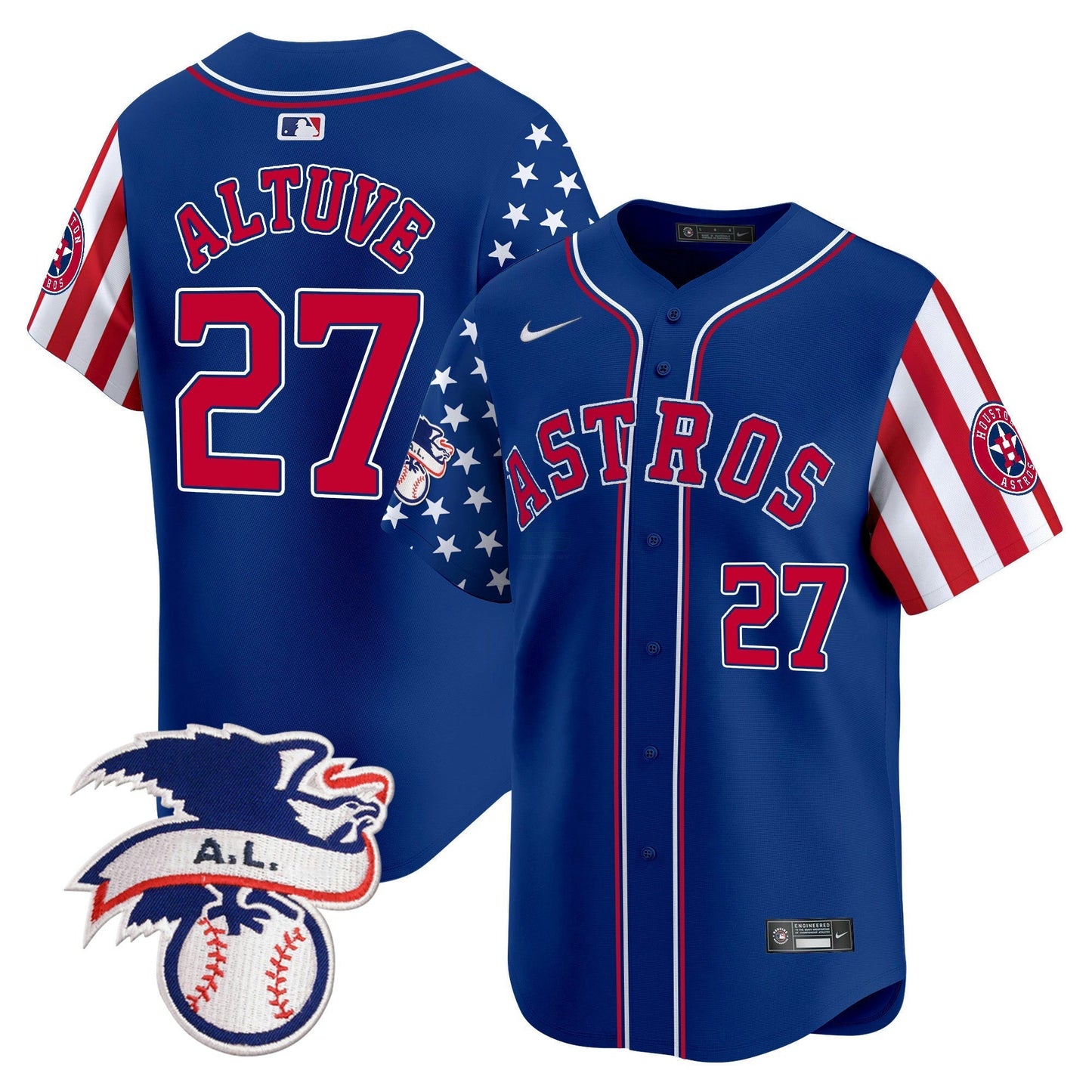 Camisa MLB Houston Astros Men’s 2024 Fourth of July Vapor Premier Limited Jersey