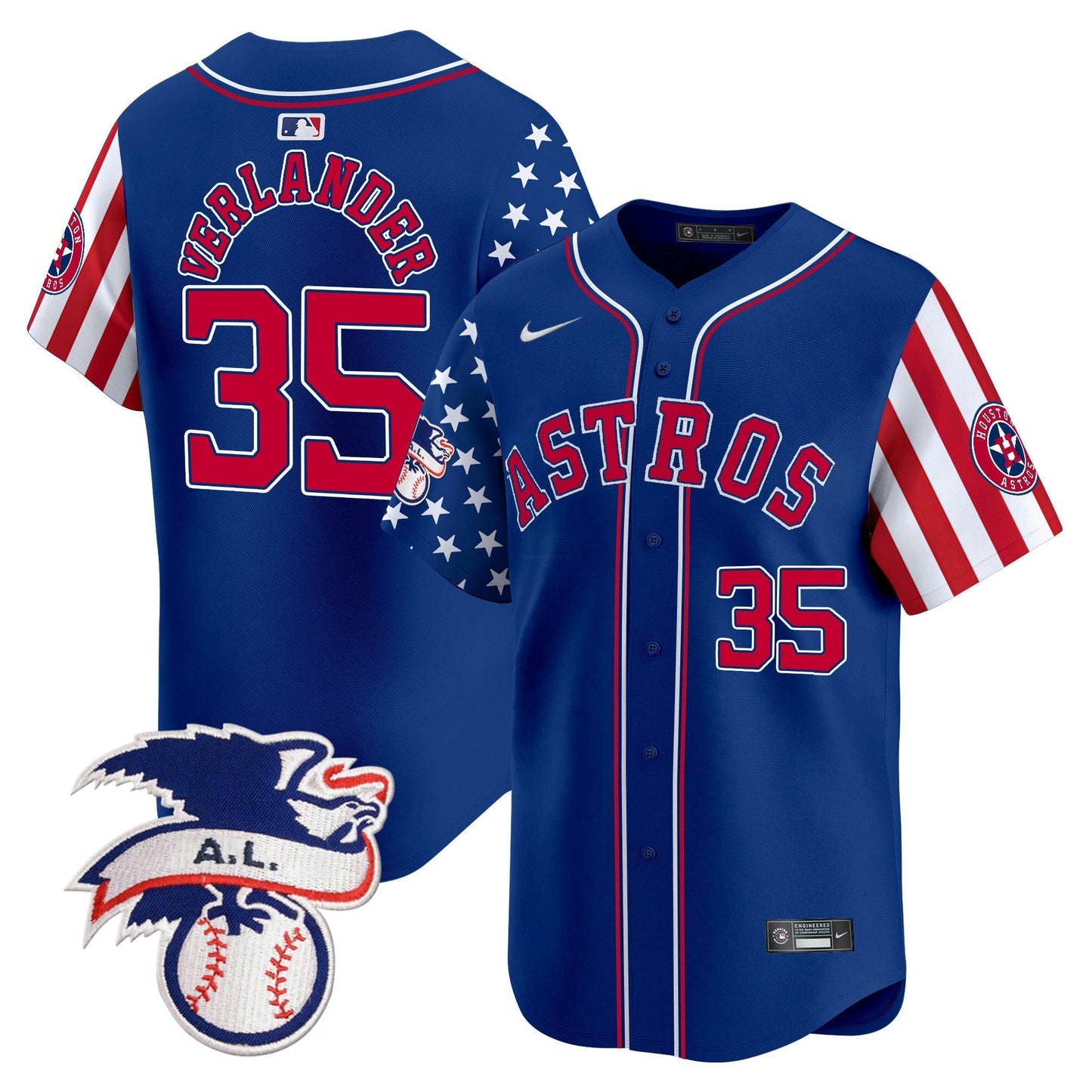 Camisa MLB Houston Astros Men’s 2024 Fourth of July Vapor Premier Limited Jersey