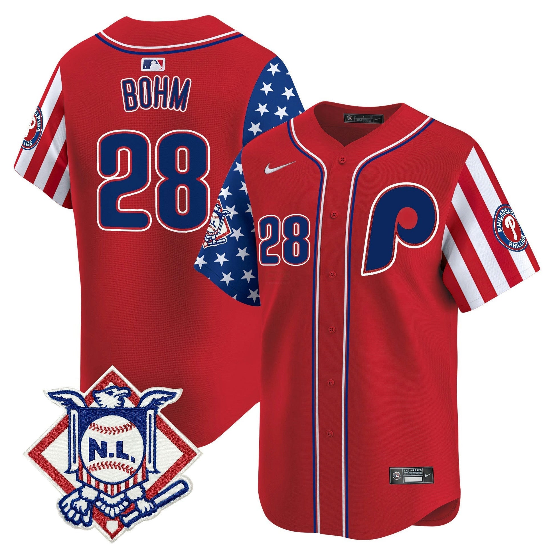 Camisa MLB Philadelphia Phillies Men’s 2024 Fourth of July Vapor Premier Limited Jersey