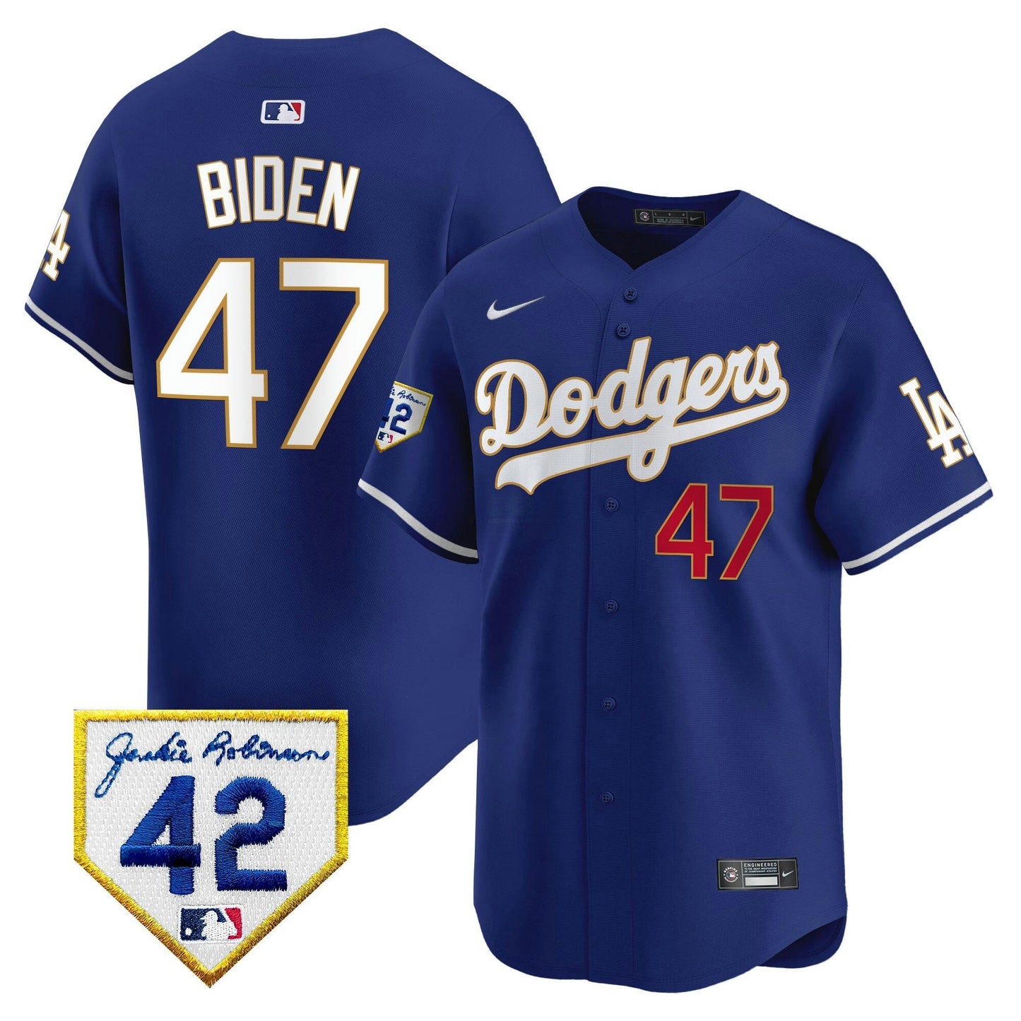 Camisa MLB Los Angeles Dodgers Men’s 2024 Jackie Robinson Patch Vapor Premier Limited Jersey