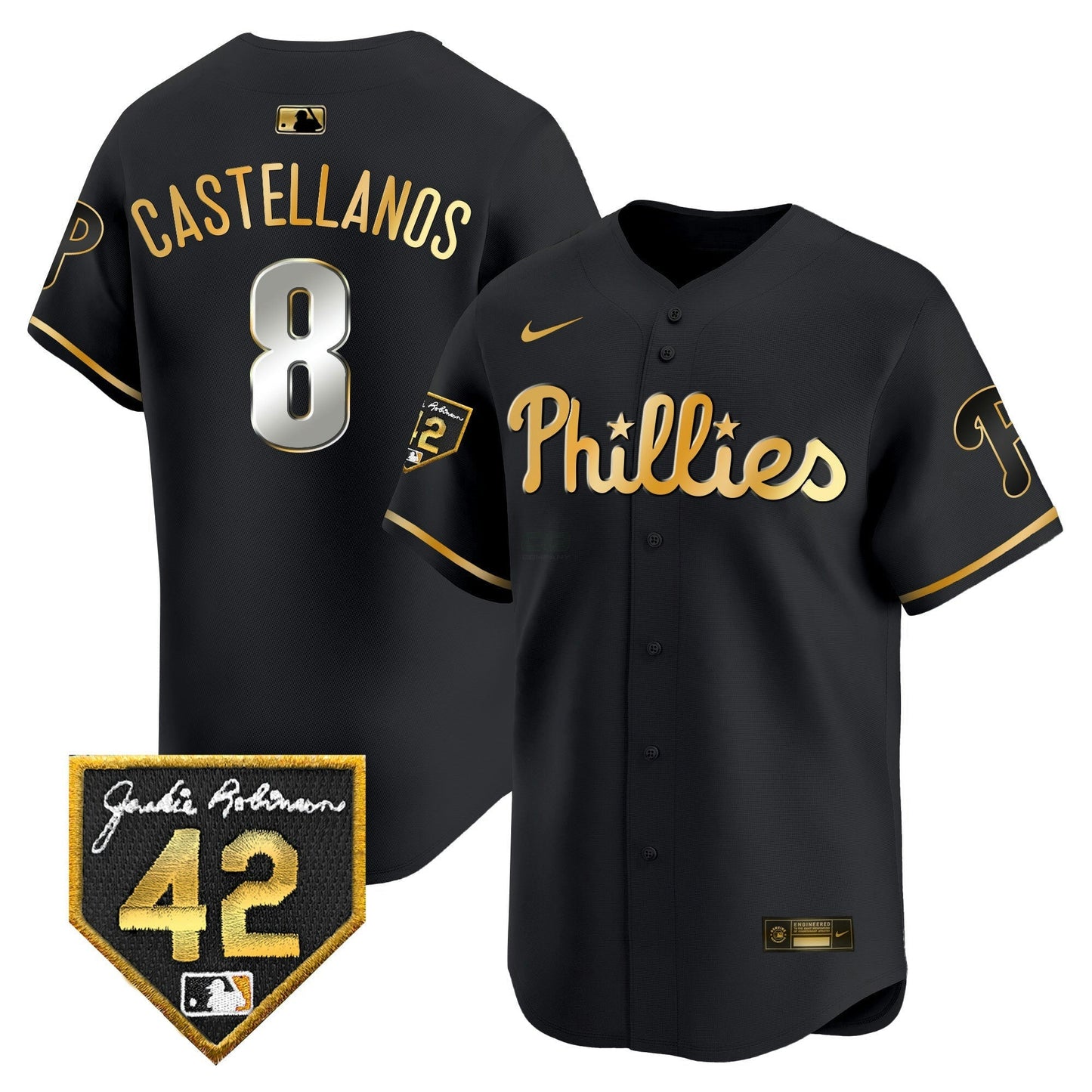 Camisa MLB Philadelphia Phillies Men’s 2024 Jackie Robinson Patch Vapor Premier Limited Jersey