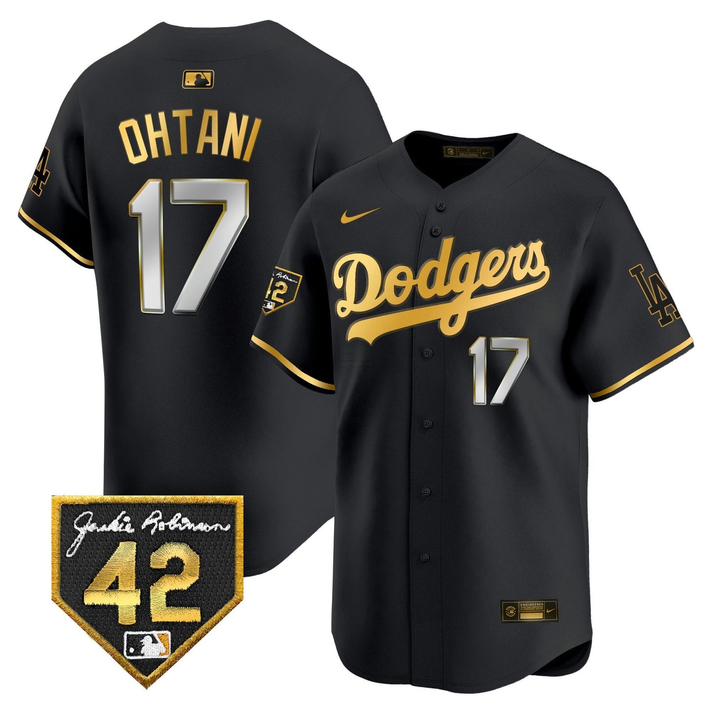 Camisa MLB Los Angeles Dodgers Men’s 2024 Jackie Robinson Patch Vapor Premier Limited Jersey