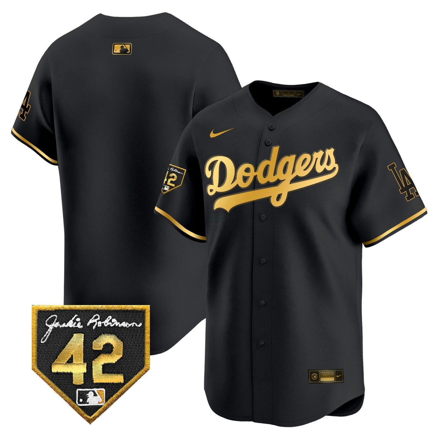 Camisa MLB Los Angeles Dodgers Men’s 2024 Jackie Robinson Patch Vapor Premier Limited Jersey