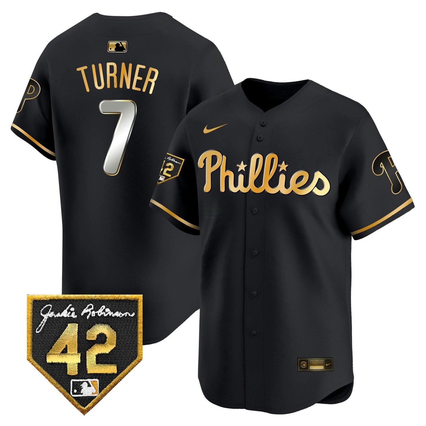 Camisa MLB Philadelphia Phillies Men’s 2024 Jackie Robinson Patch Vapor Premier Limited Jersey