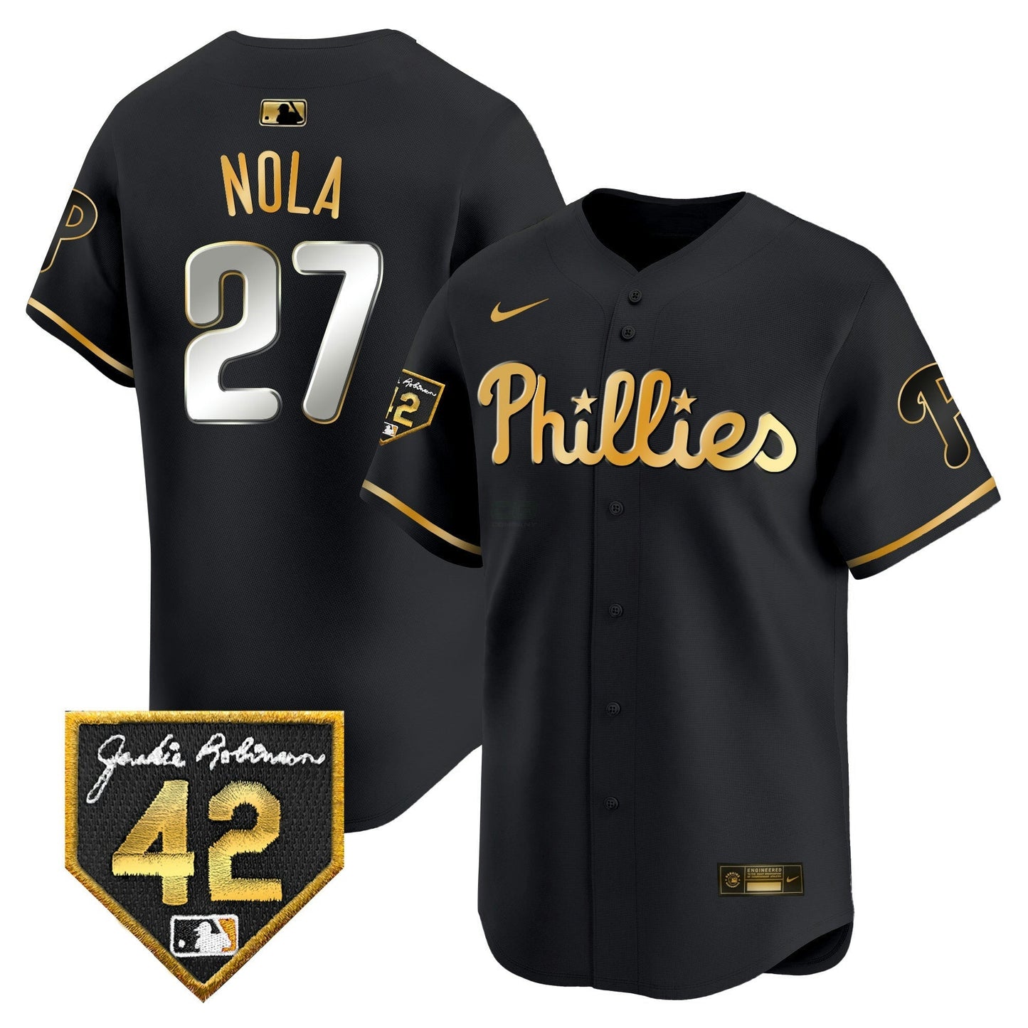 Camisa MLB Philadelphia Phillies Men’s 2024 Jackie Robinson Patch Vapor Premier Limited Jersey