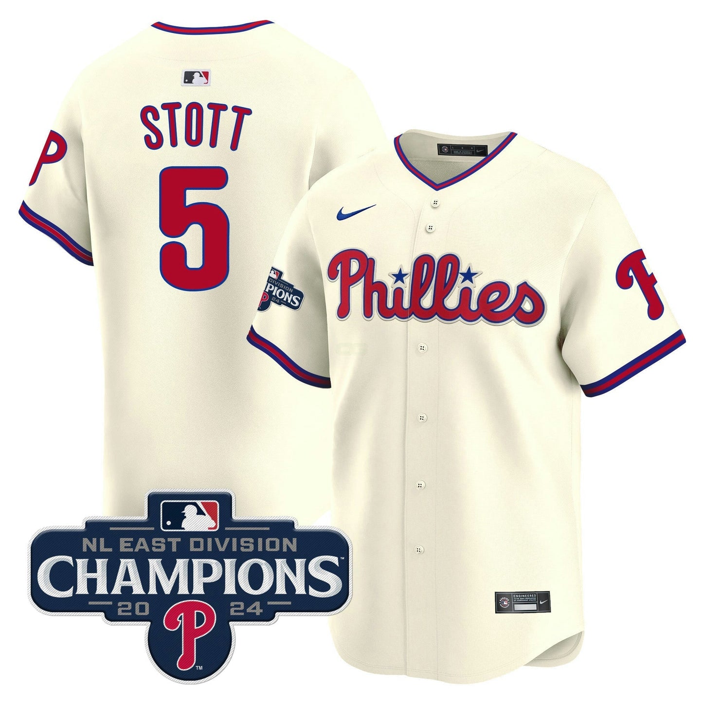Camisa MLB Men’s 2024 NL East Division Champions Dourada Vapor Premier Limited Jersey