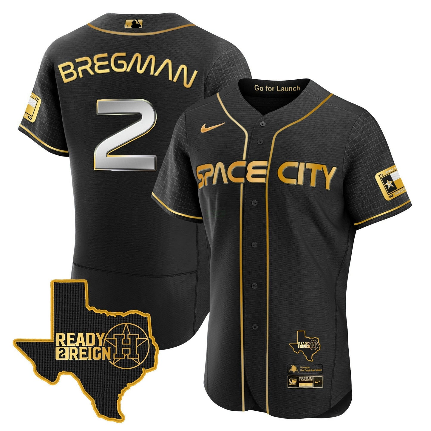 Camisa MLB Men’s 2024 Space City Ready 2 Reign Flex Base Jersey