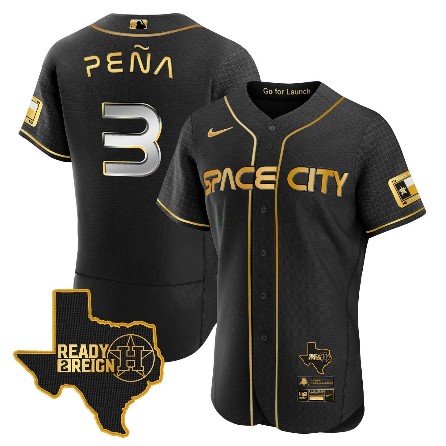 Camisa MLB Men’s 2024 Space City Ready 2 Reign Flex Base Jersey