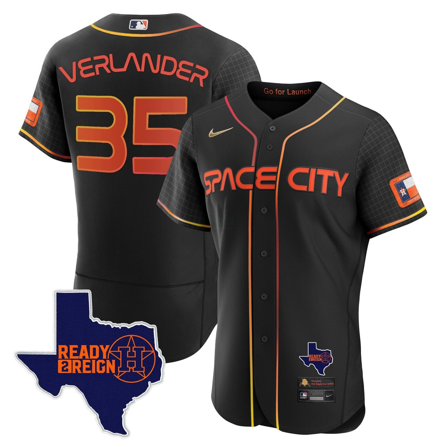 Camisa MLB Men’s 2024 Space City Ready 2 Reign Flex Base Jersey