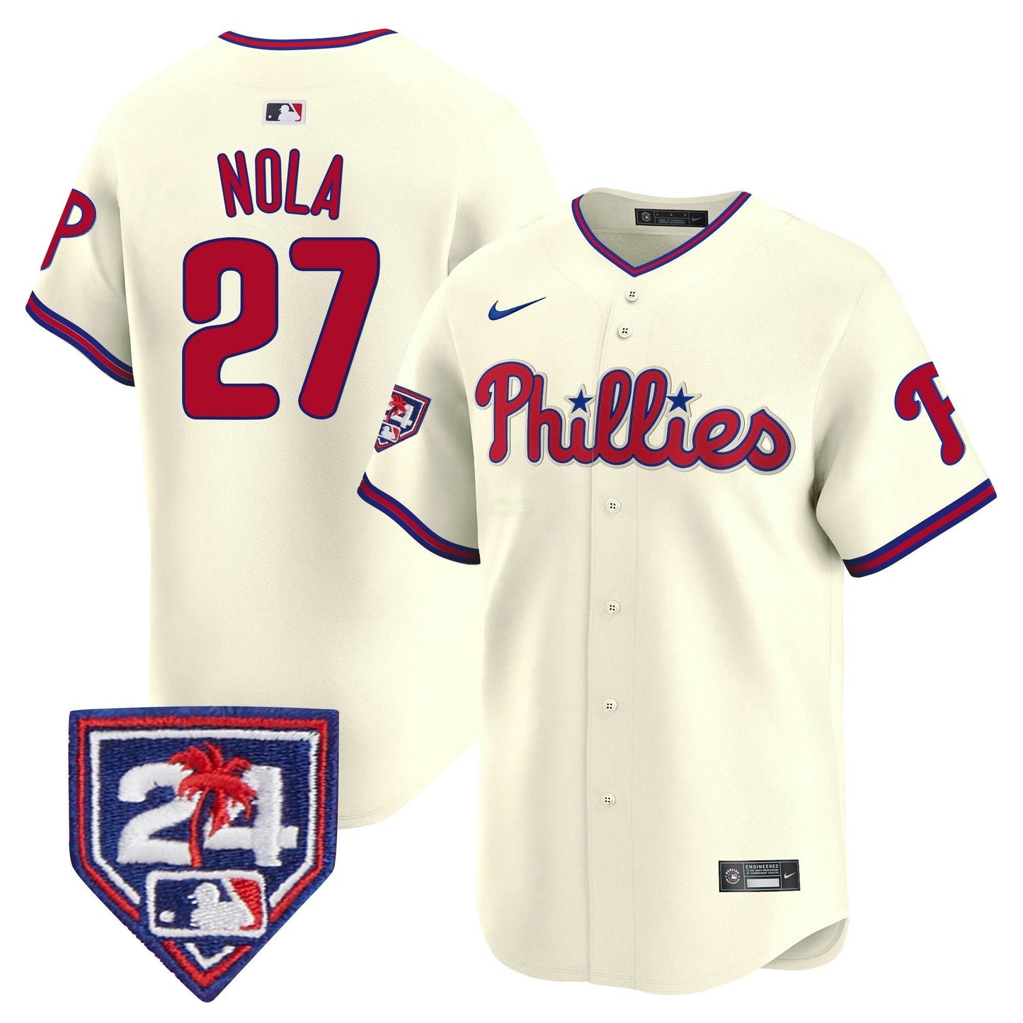 Camisa MLB Philadelphia Phillies Men’s 2024 Spring Training Patch Vapor Premier Limited Jersey