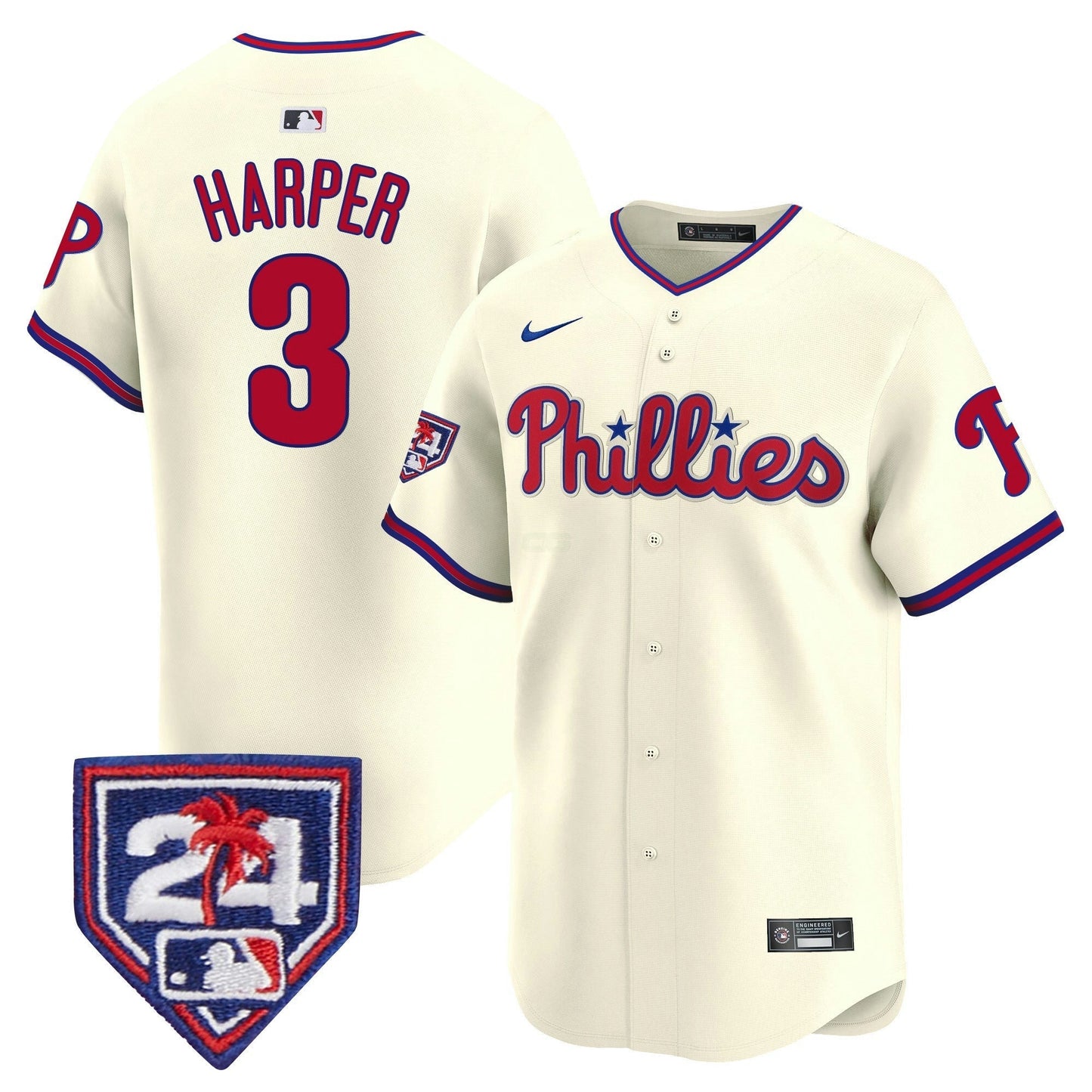 Camisa MLB Philadelphia Phillies Men’s 2024 Spring Training Patch Vapor Premier Limited Jersey