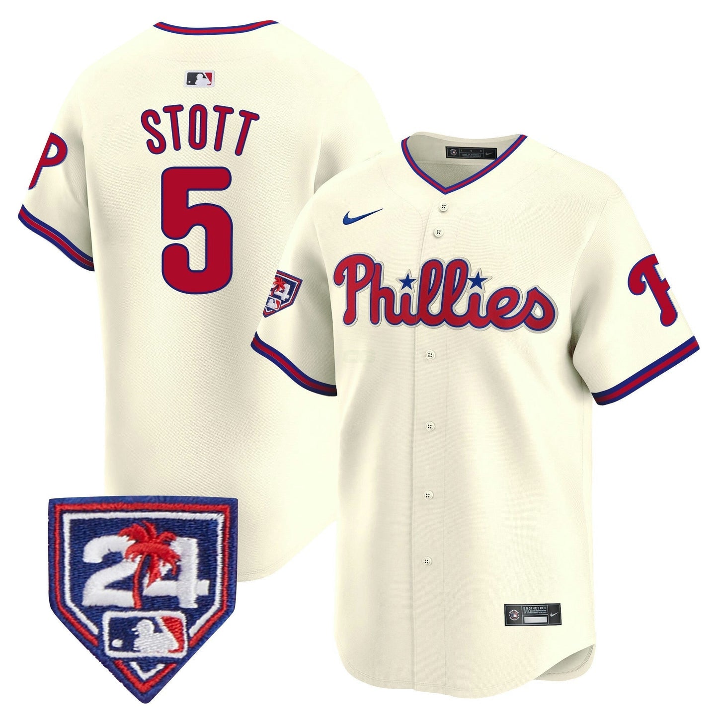 Camisa MLB Philadelphia Phillies Men’s 2024 Spring Training Patch Vapor Premier Limited Jersey