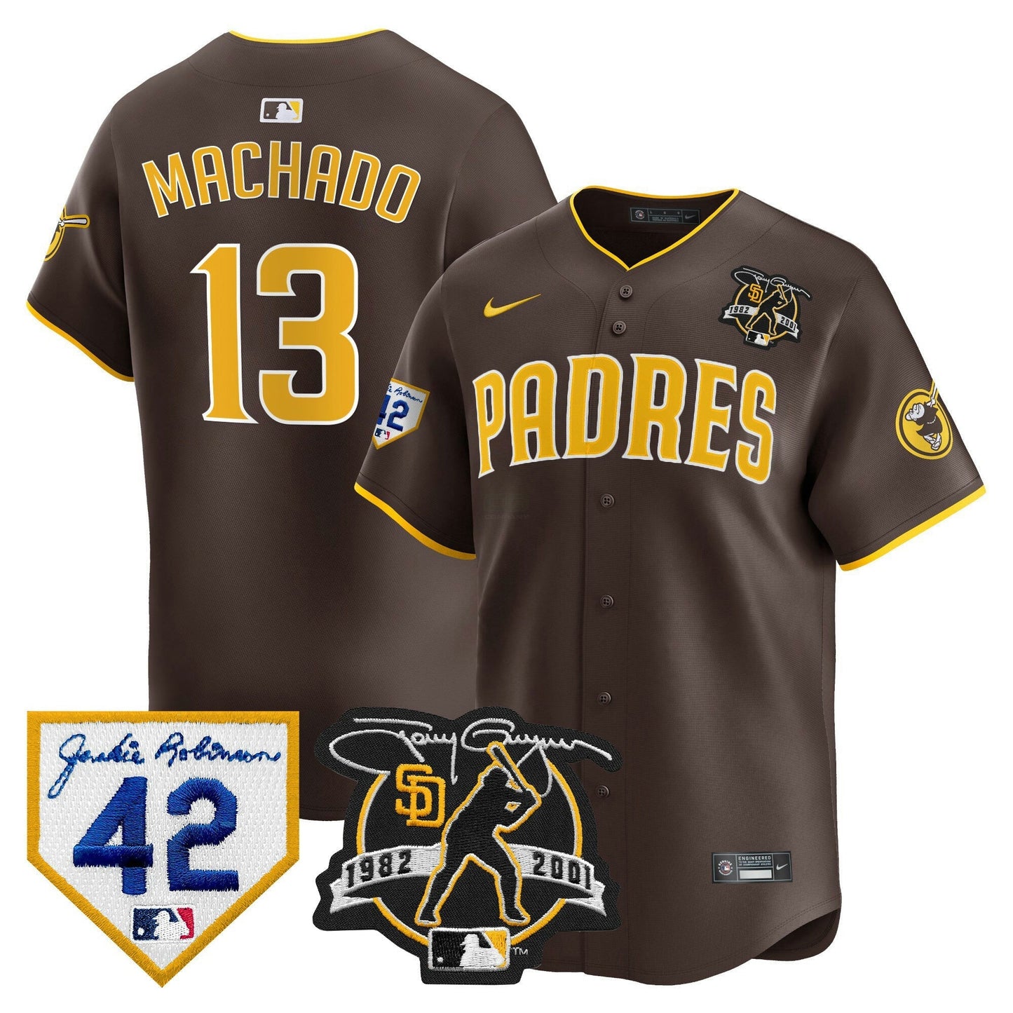 Camisa MLB Men’s 2024 Tony Gwynn & Robinson Patch Vapor Premier Limited Jersey