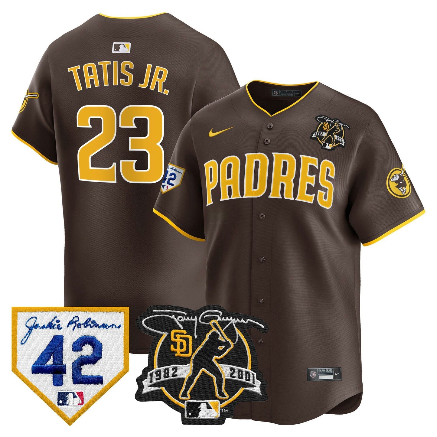 Camisa MLB Men’s 2024 Tony Gwynn & Robinson Patch Vapor Premier Limited Jersey