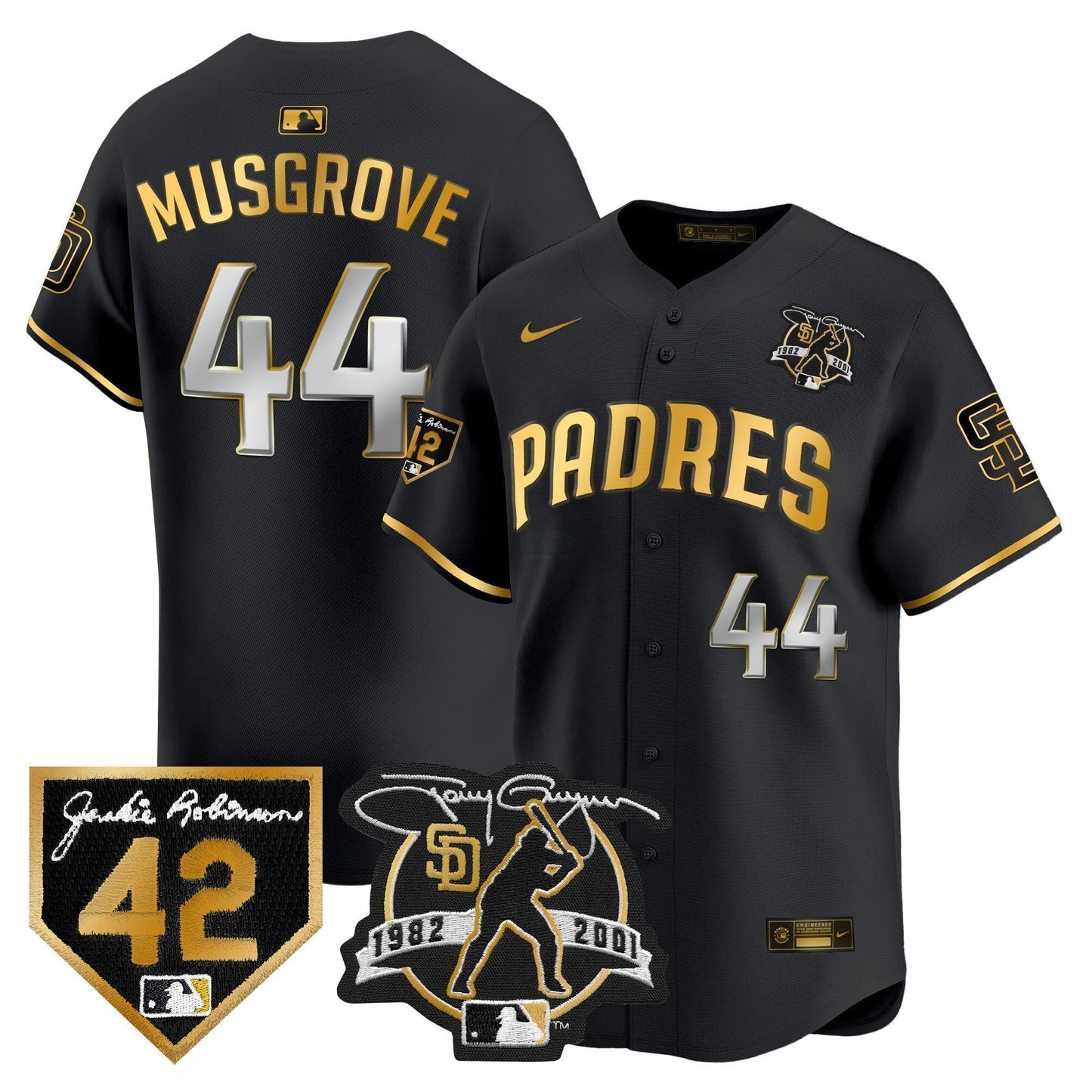 Camisa MLB Men’s 2024 Tony Gwynn & Robinson Patch Vapor Premier Limited Jersey