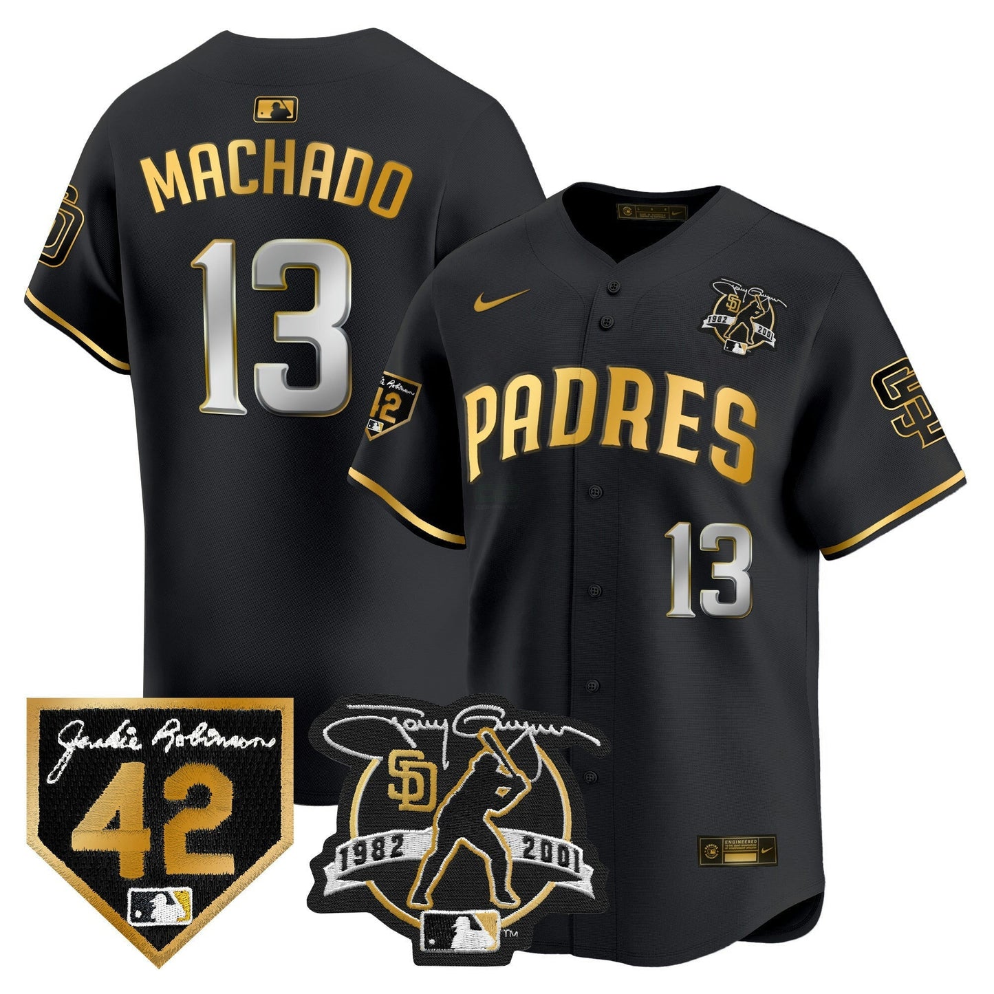 Camisa MLB Men’s 2024 Tony Gwynn & Robinson Patch Vapor Premier Limited Jersey