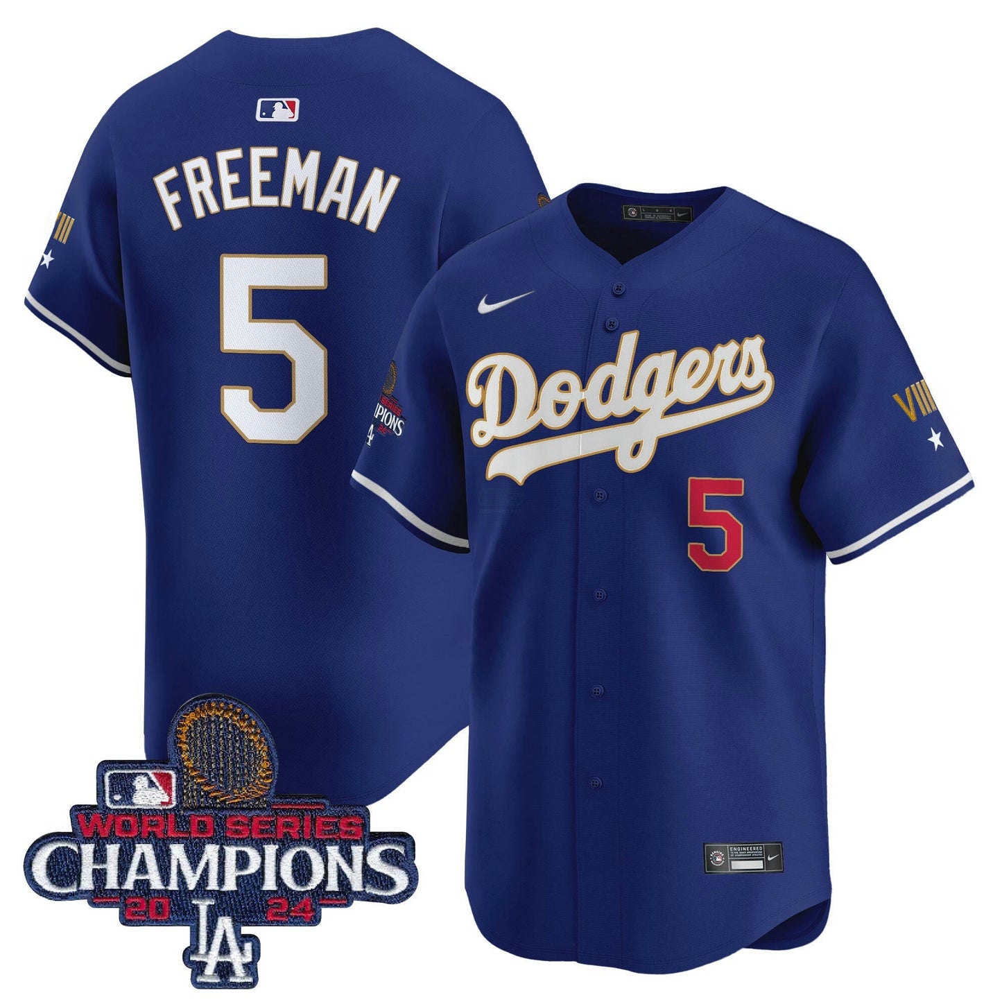 Camisa MLB Men’s 2024 World Series Champions Dourada Trim Vapor Premier Limited Jersey