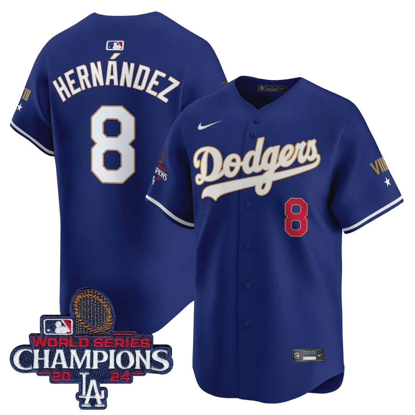 Camisa MLB Men’s 2024 World Series Champions Dourada Trim Vapor Premier Limited Jersey