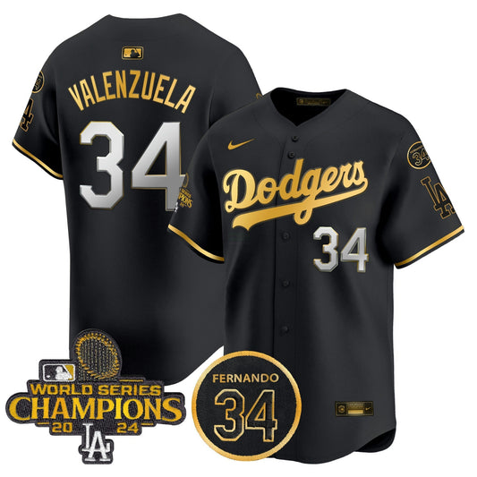 Camisa MLB Men’s 2024 World Series Champions Dourada Trim Vapor Premier Limited Jersey V2