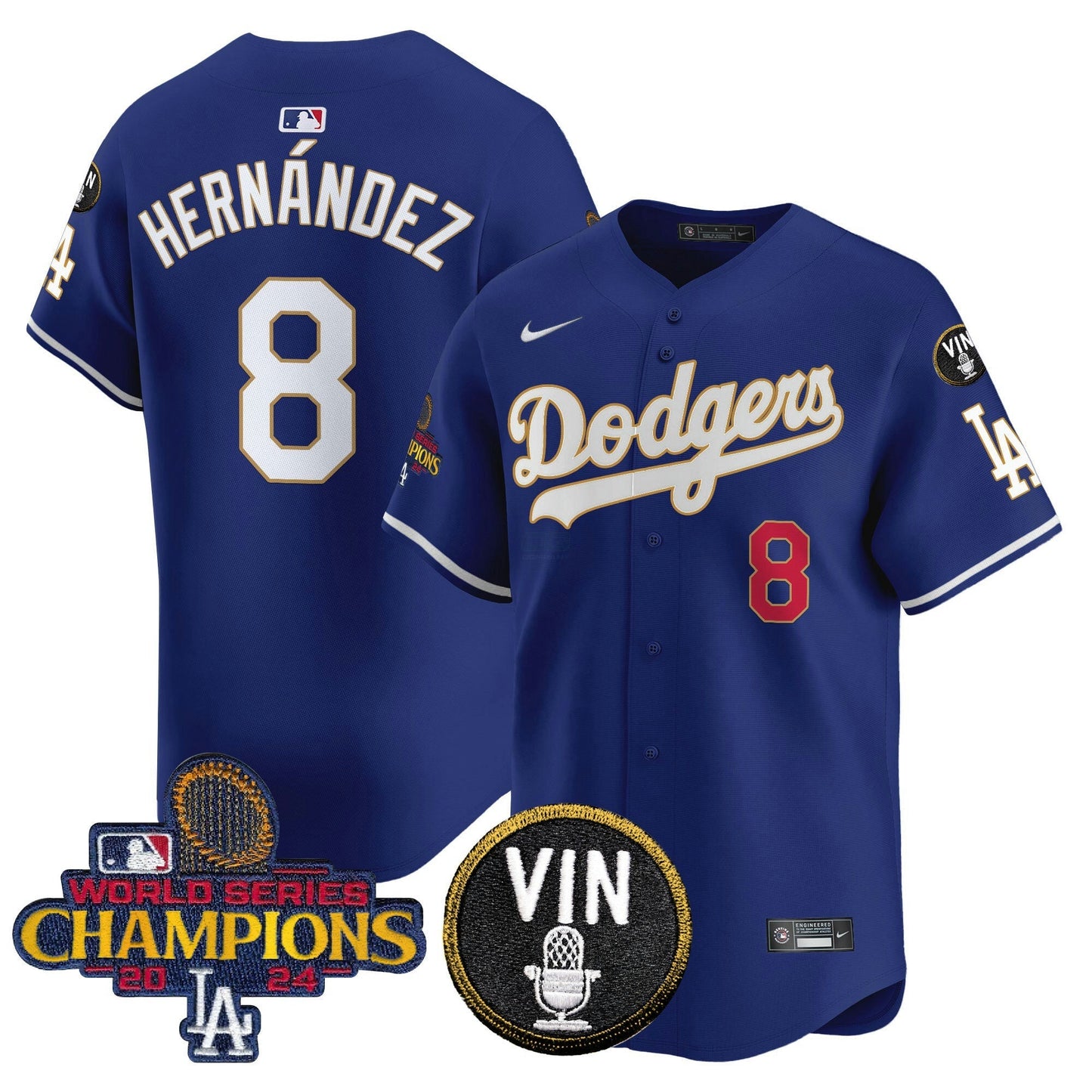 Camisa MLB Men’s 2024 World Series Champions Dourada Trim Vapor Premier Limited Jersey V3