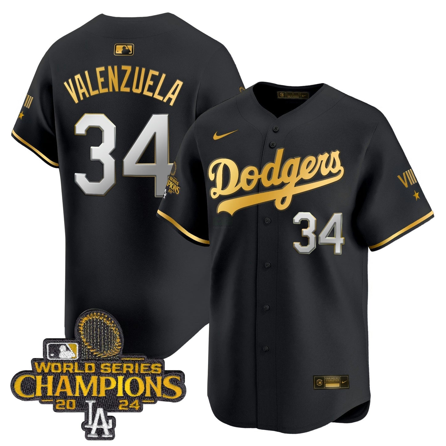 Camisa MLB Men’s 2024 World Series Champions Dourada Trim Vapor Premier Limited Jersey