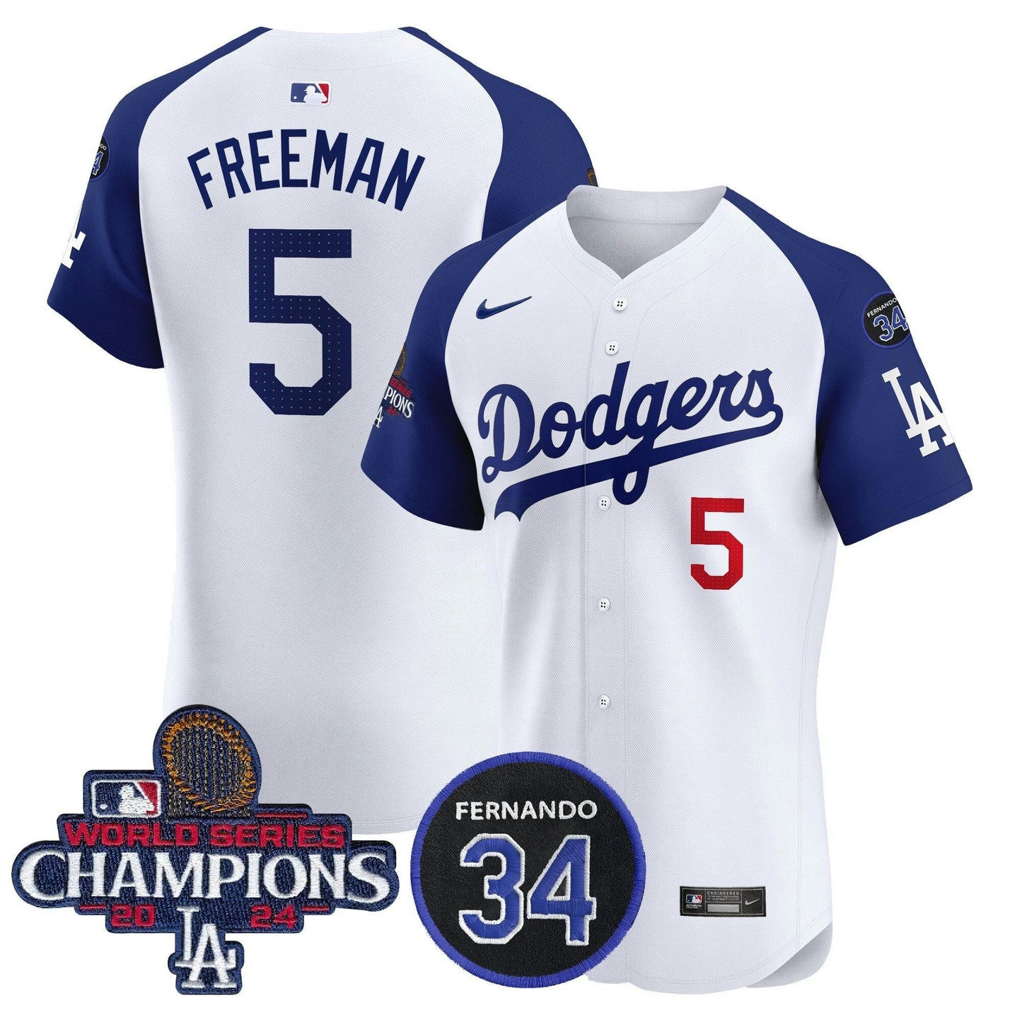 Camisa MLB Men’s 2024 World Series Champions Patch Vapor Premier Elite Jersey V2