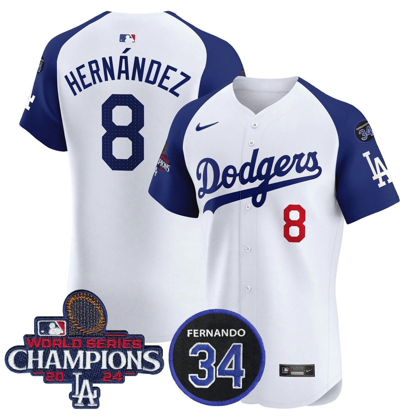 Camisa MLB Men’s 2024 World Series Champions Patch Vapor Premier Elite Jersey V2