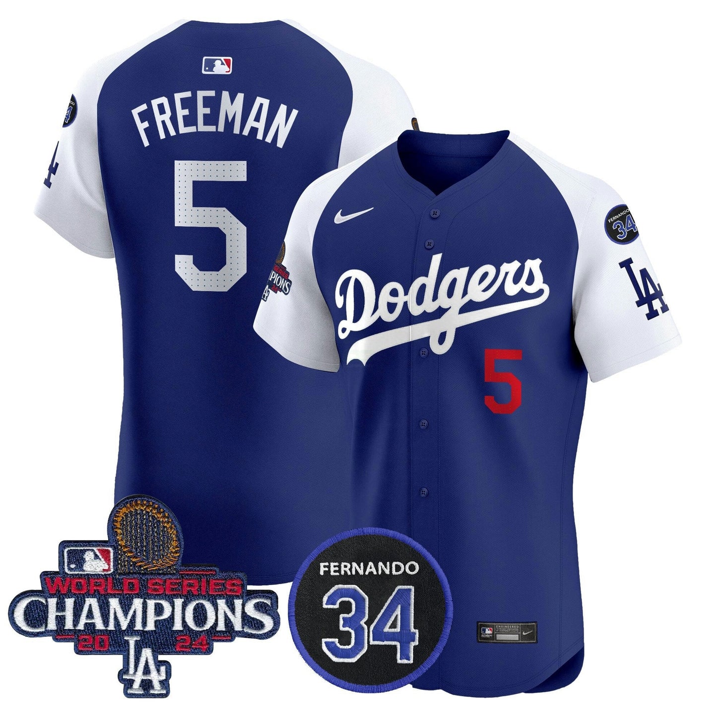 Camisa MLB Men’s 2024 World Series Champions Patch Vapor Premier Elite Jersey V2