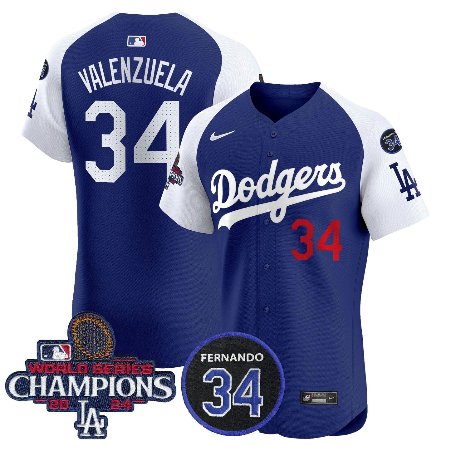 Camisa MLB Men’s 2024 World Series Champions Patch Vapor Premier Elite Jersey V2