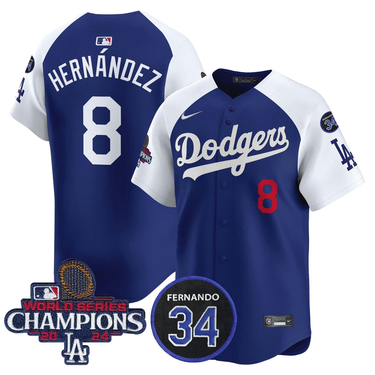 Camisa MLB Men’s 2024 World Series Champions Patch Vapor Premier Limited Jersey V2