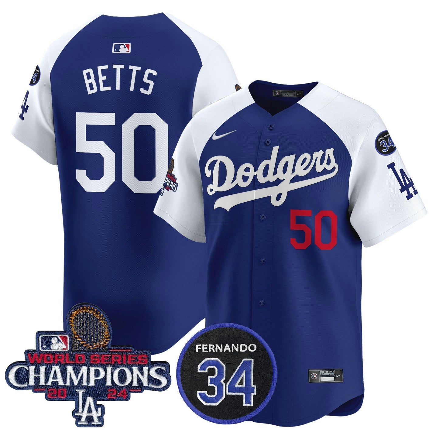 Camisa MLB Men’s 2024 World Series Champions Patch Vapor Premier Limited Jersey V2