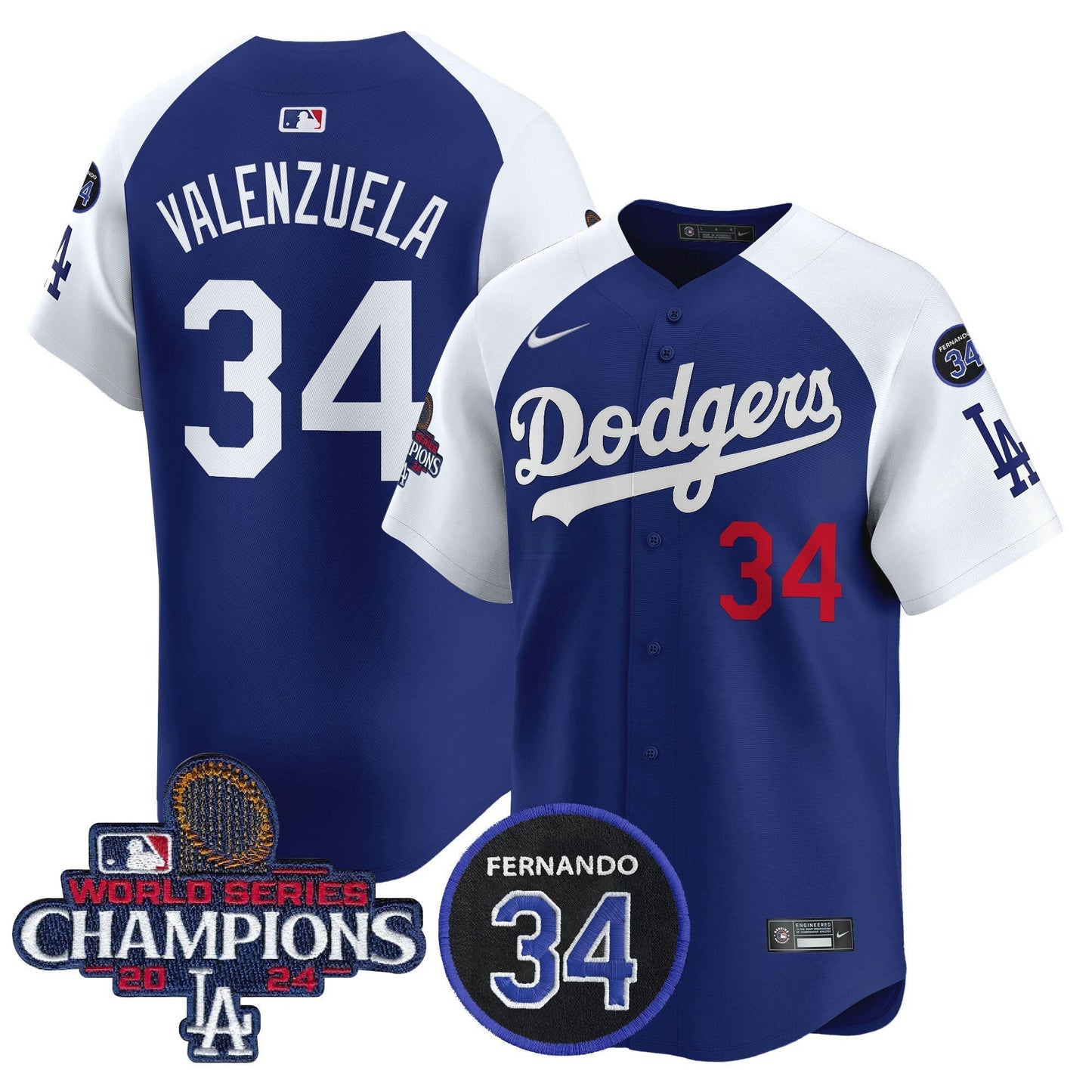 Camisa MLB Men’s 2024 World Series Champions Patch Vapor Premier Limited Jersey V2