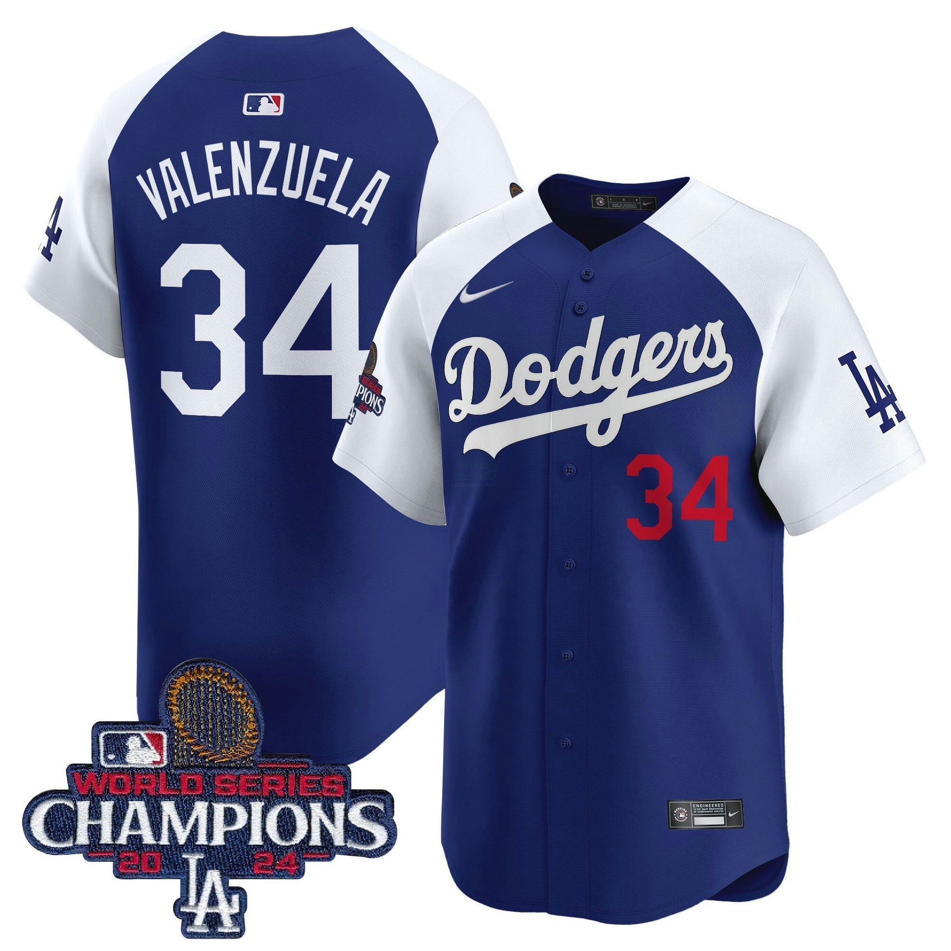 Camisa MLB Men’s 2024 World Series Champions Patch Vapor Premier Limited Jersey