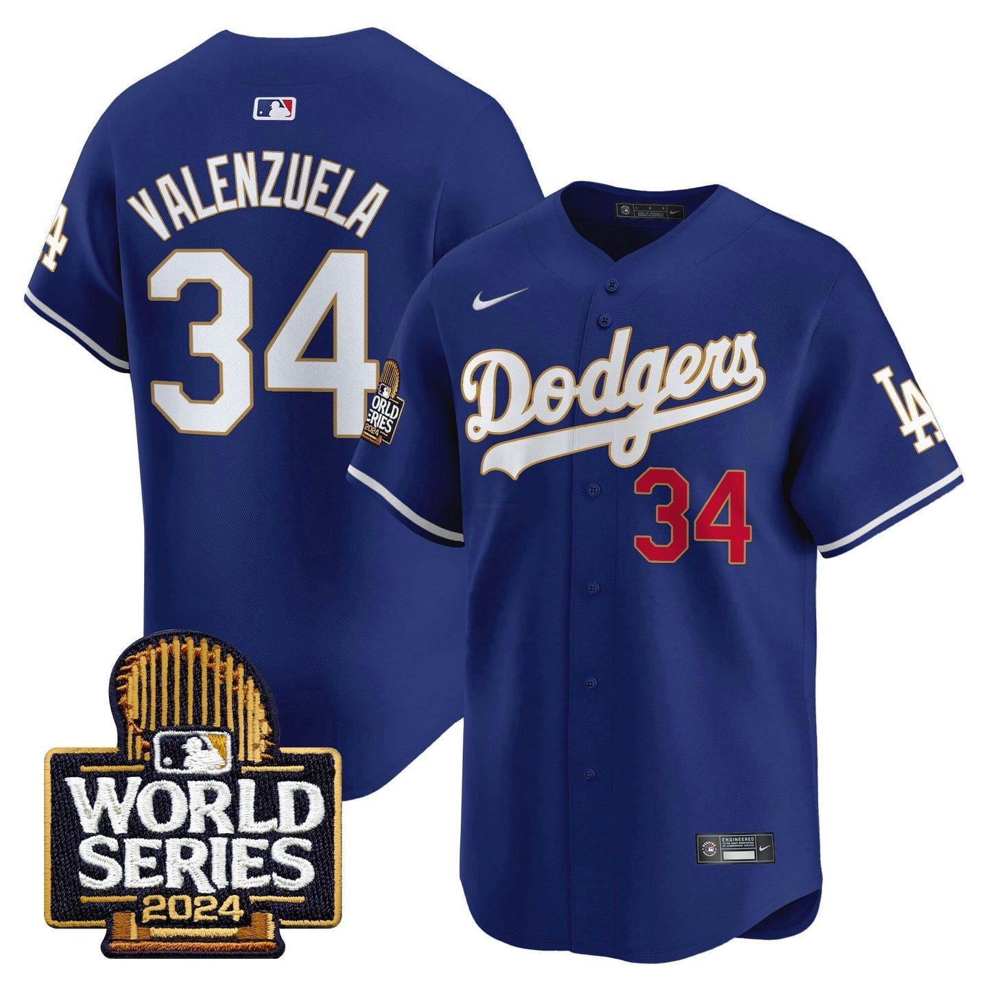 Camisa MLB Men’s 2024 World Series Dourada Trim Vapor Premier Limited Jersey