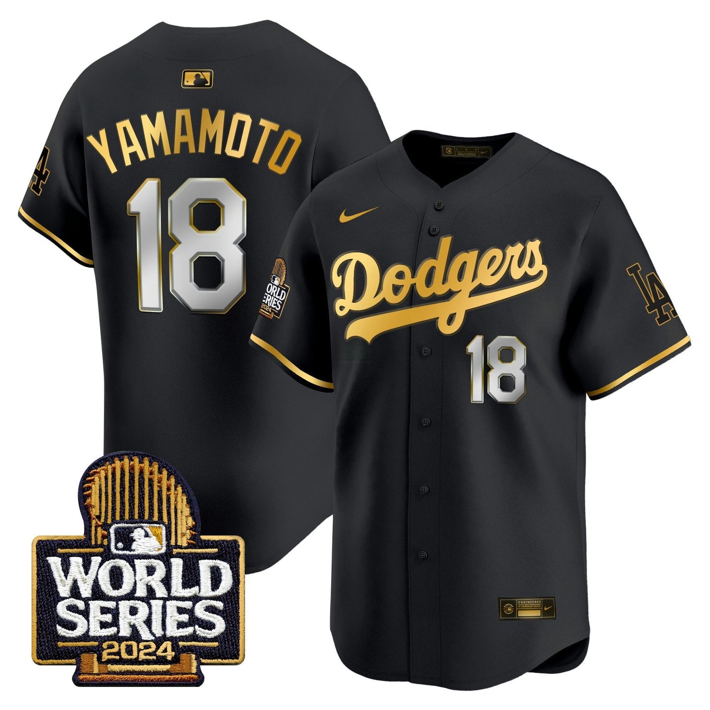 Camisa MLB Men’s 2024 World Series Dourada Trim Vapor Premier Limited Jersey