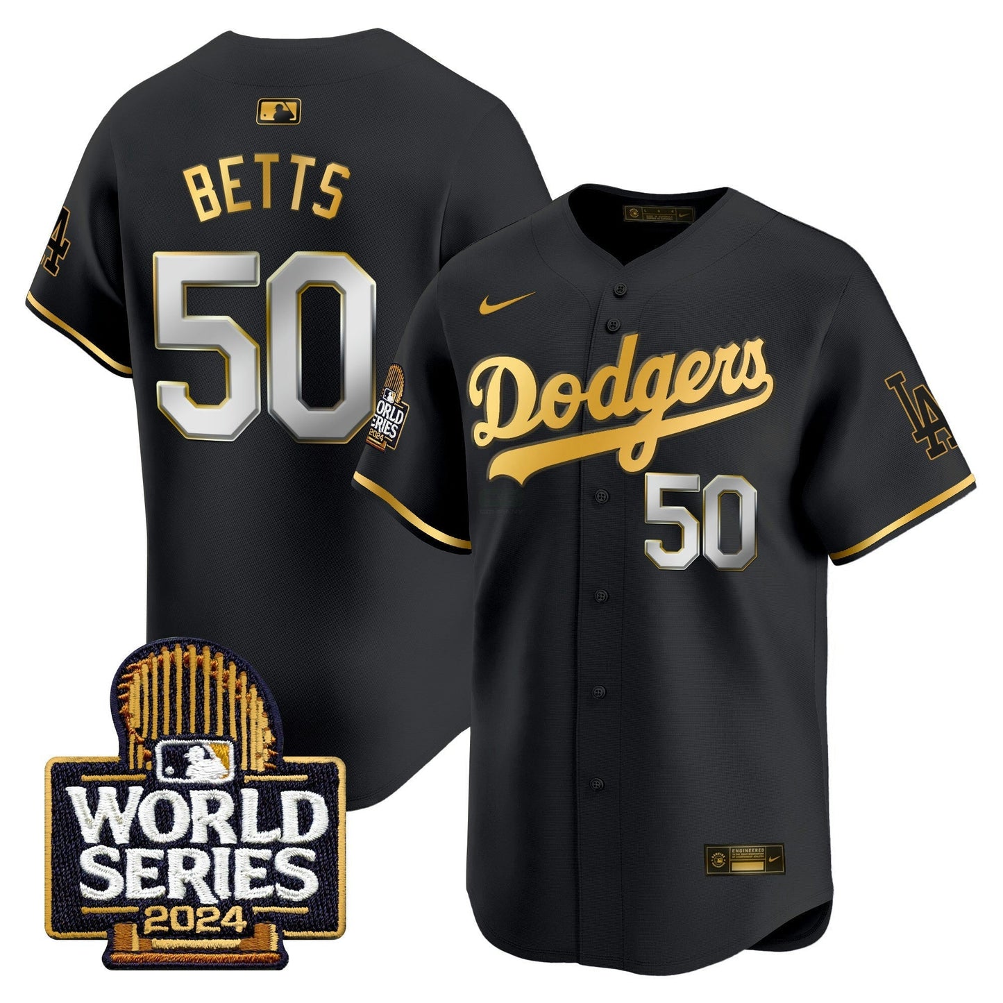 Camisa MLB Men’s 2024 World Series Dourada Trim Vapor Premier Limited Jersey