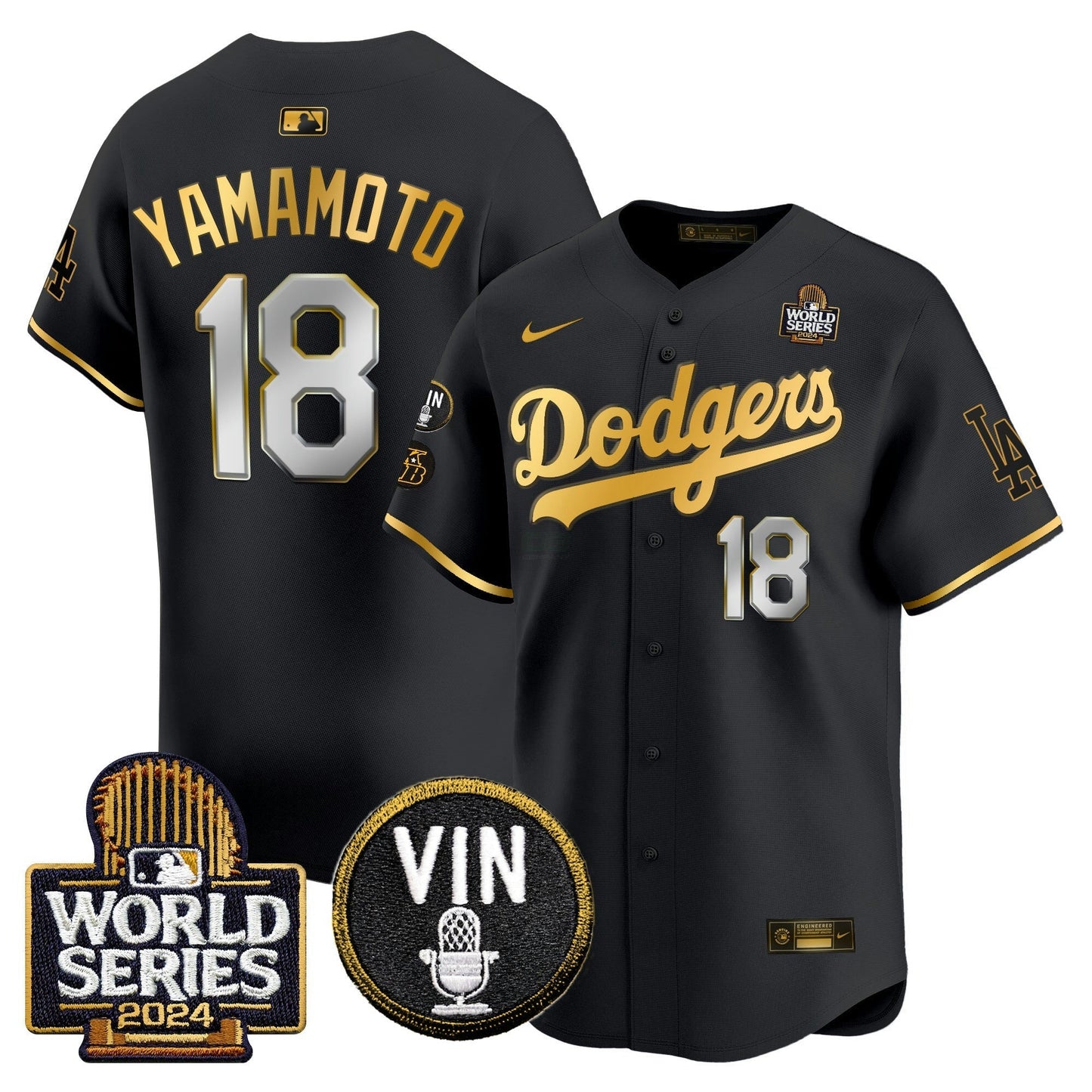 Camisa MLB Men’s 2024 World Series Dourada Trim Vapor Premier Limited Jersey V2