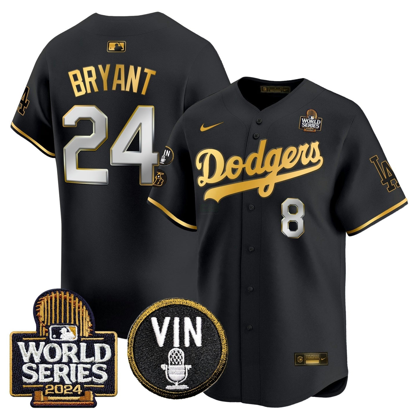 Camisa MLB Men’s 2024 World Series Dourada Trim Vapor Premier Limited Jersey V2