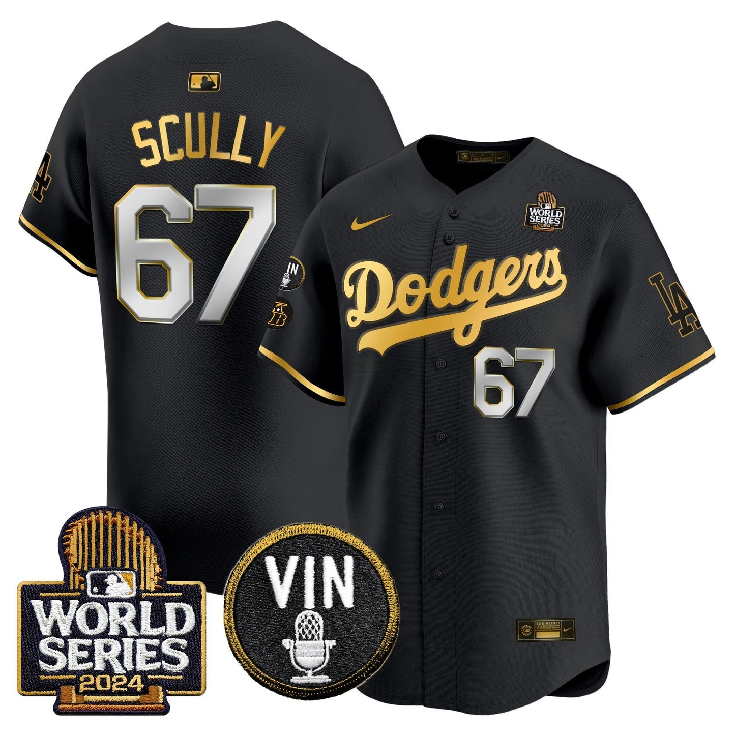 Camisa MLB Men’s 2024 World Series Dourada Trim Vapor Premier Limited Jersey V2